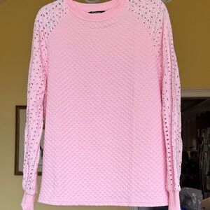 Pink Quilted Long Sleeve Top